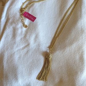 Lilly Pulitzer Gold Tassel Necklace